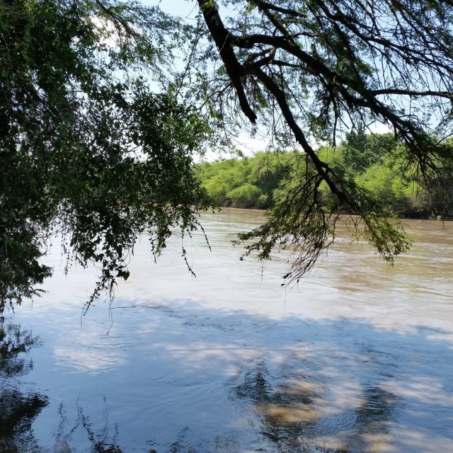 Flood flow on river Kizigo